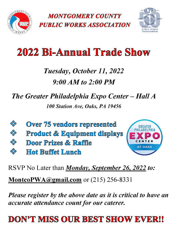 Last Call For 2022 Mcpwa Trade Show Exhibitors!